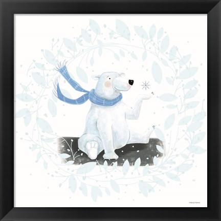 Framed Polar Bear Holiday Print