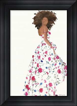 Framed Floral Gown 1 Print