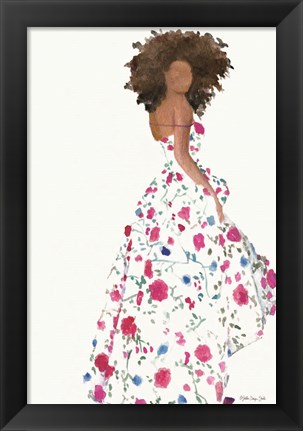 Framed Floral Gown 1 Print