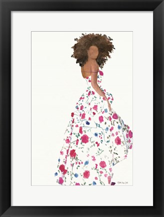 Framed Floral Gown 1 Print