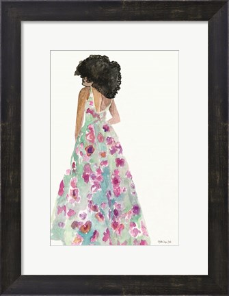 Framed Floral Gown 2 Print
