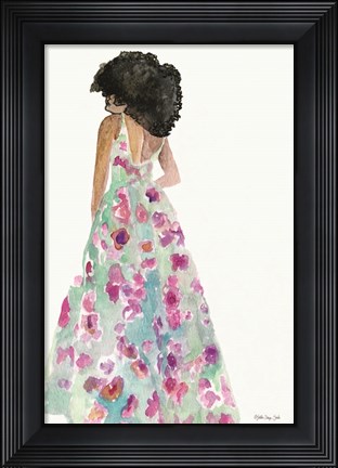 Framed Floral Gown 2 Print
