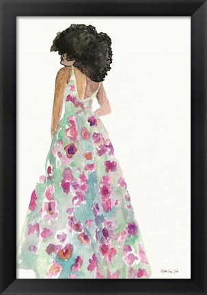 Framed Floral Gown 2 Print
