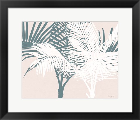 Framed Transitioning Palm Pattern Print