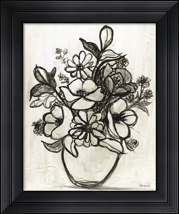 Framed Arrangement in Ink Print