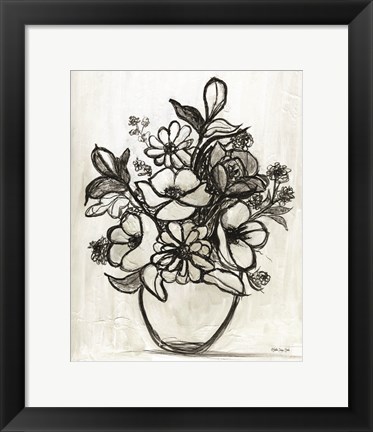 Framed Arrangement in Ink Print