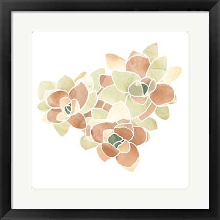 Framed Succulent Cameo VII Print