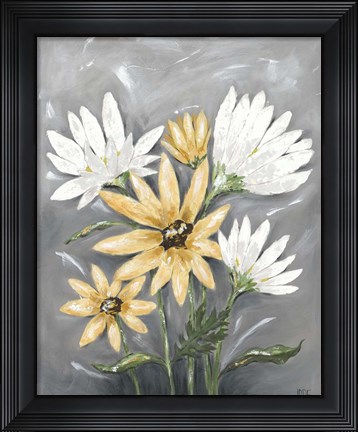 Framed Summer Daisies I Print