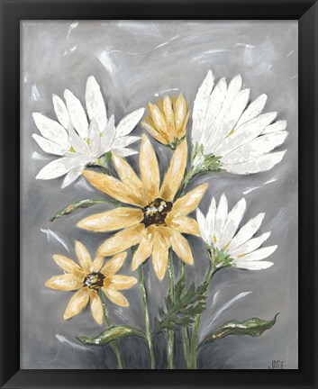 Framed Summer Daisies I Print