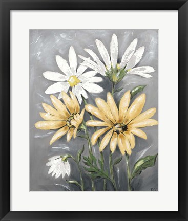 Framed Summer Daisies II Print