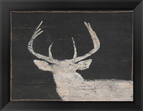 Framed Brow Tine Deer I Print