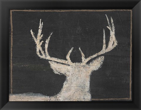 Framed Brow Tine Deer II Print