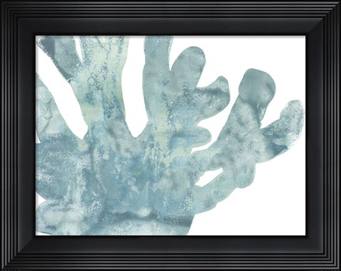 Framed Blue Macro Coral I Print