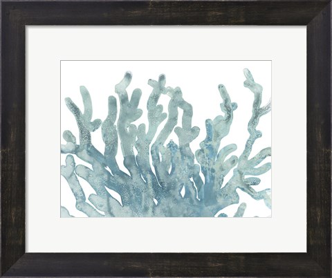 Framed Blue Macro Coral III Print