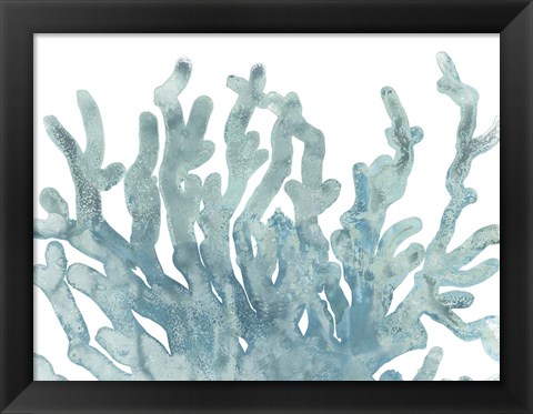 Framed Blue Macro Coral III Print