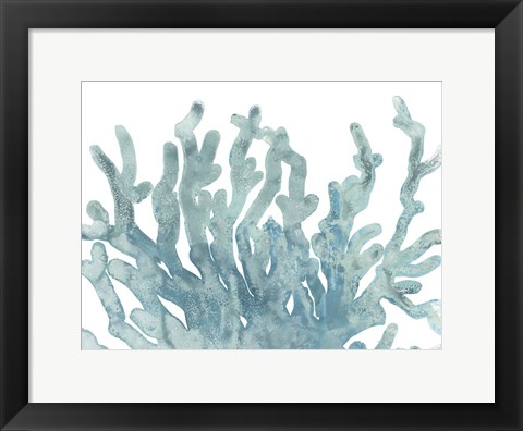 Framed Blue Macro Coral III Print