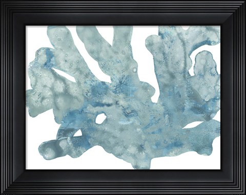 Framed Blue Macro Coral IV Print