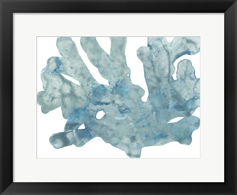 Framed Blue Macro Coral IV Print