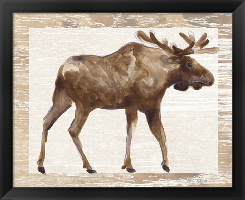 Framed Rustic Barnwood Animals I Print