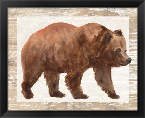 Framed Rustic Barnwood Animals III Print