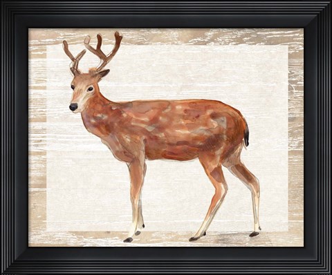 Framed Rustic Barnwood Animals IV Print