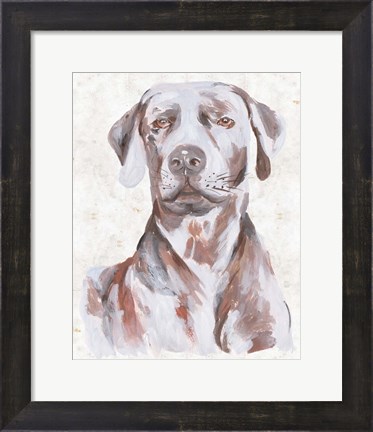 Framed Sitting Dog I Print
