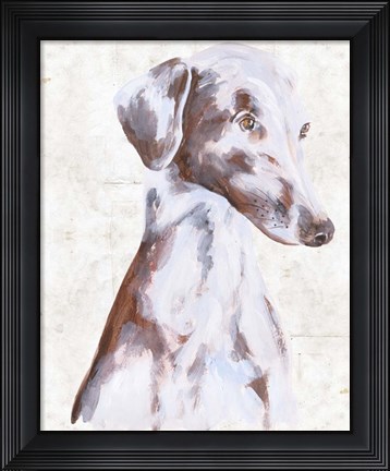 Framed Sitting Dog II Print