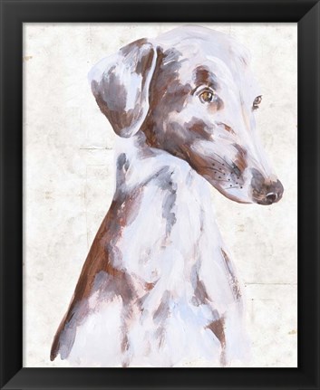 Framed Sitting Dog II Print