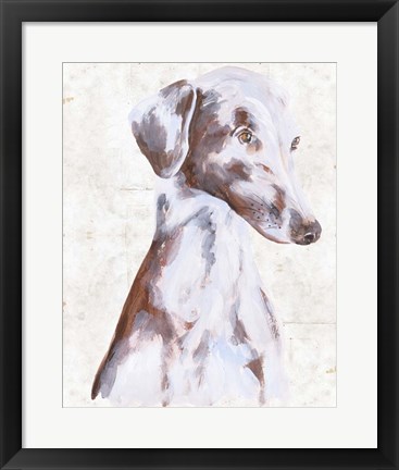 Framed Sitting Dog II Print