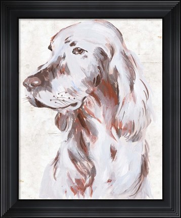 Framed Sitting Dog III Print