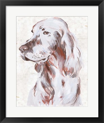 Framed Sitting Dog III Print