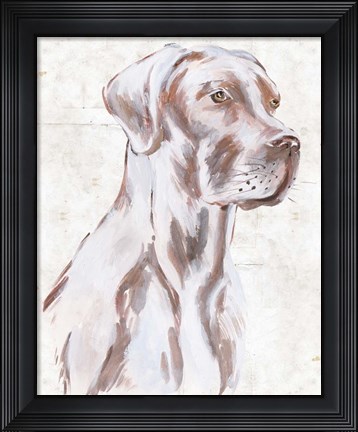 Framed Sitting Dog IV Print