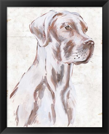 Framed Sitting Dog IV Print