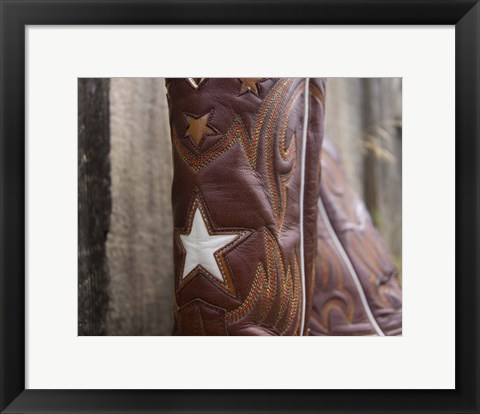 Framed Boots with Star Print