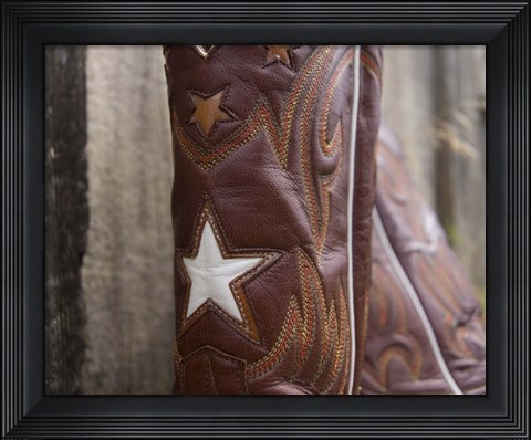 Framed Boots with Star Print