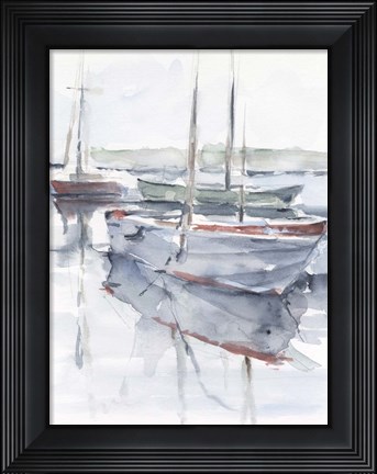 Framed Watercolor Harbor Study I Print