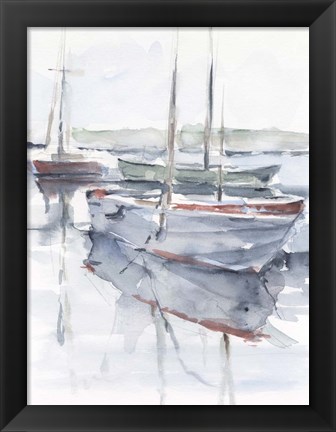 Framed Watercolor Harbor Study I Print