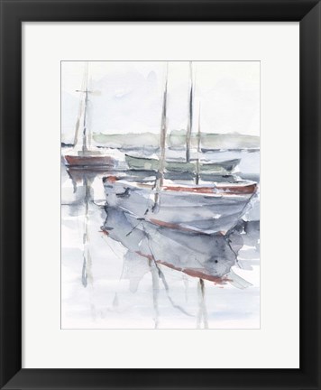 Framed Watercolor Harbor Study I Print