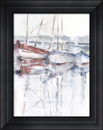 Framed Watercolor Harbor Study II Print