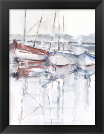 Framed Watercolor Harbor Study II Print