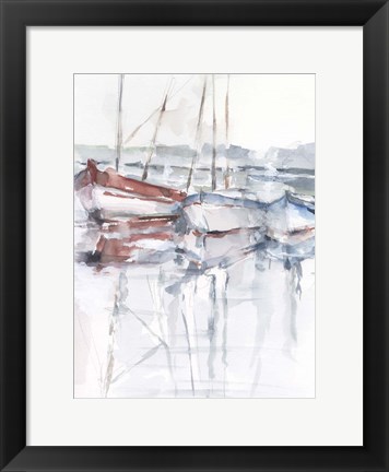 Framed Watercolor Harbor Study II Print