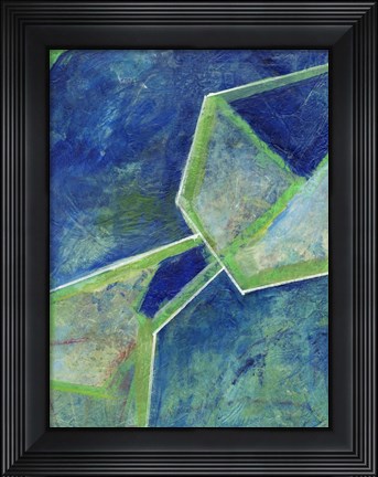 Framed Geometric in Cool III Print