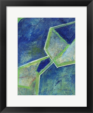 Framed Geometric in Cool III Print