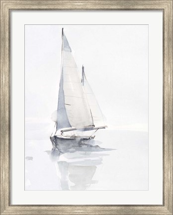 Framed Misty Harbor II Print