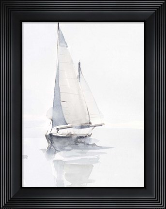Framed Misty Harbor II Print