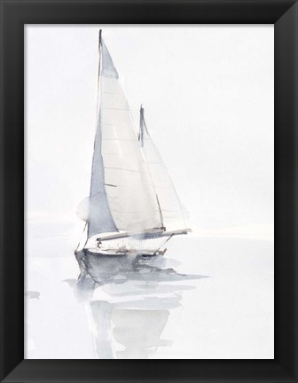 Framed Misty Harbor II Print