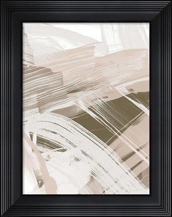 Framed Earthtone Swipe I Print