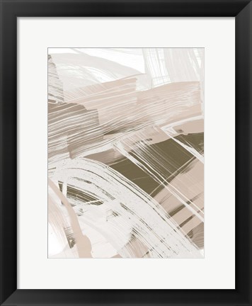 Framed Earthtone Swipe I Print