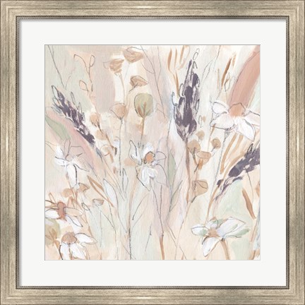 Framed Lavender Flower Field II Print