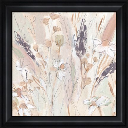 Framed Lavender Flower Field II Print